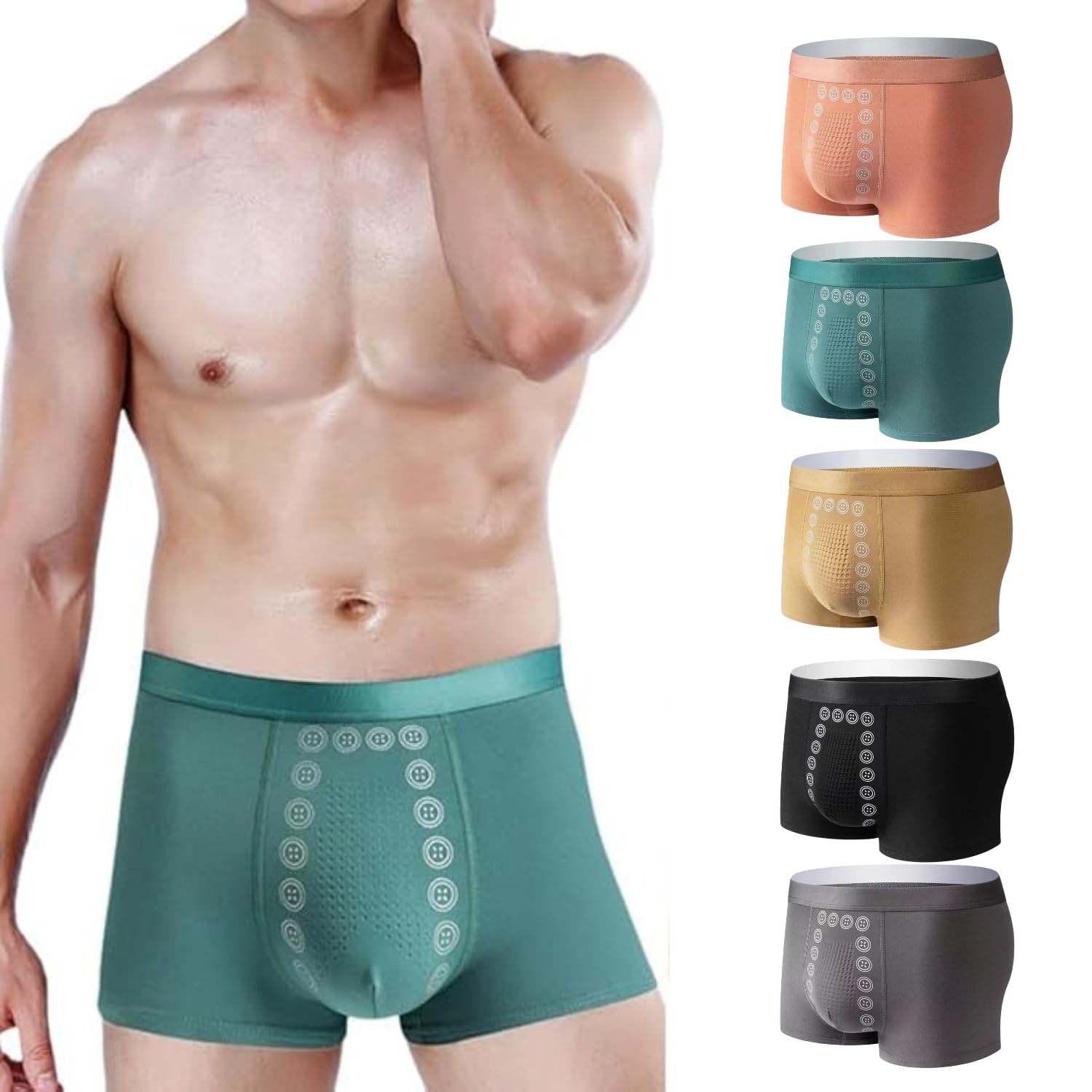Magnetic Boxer Brief for Men | Mid-Rise Underwear with Massage Dots-picture-32