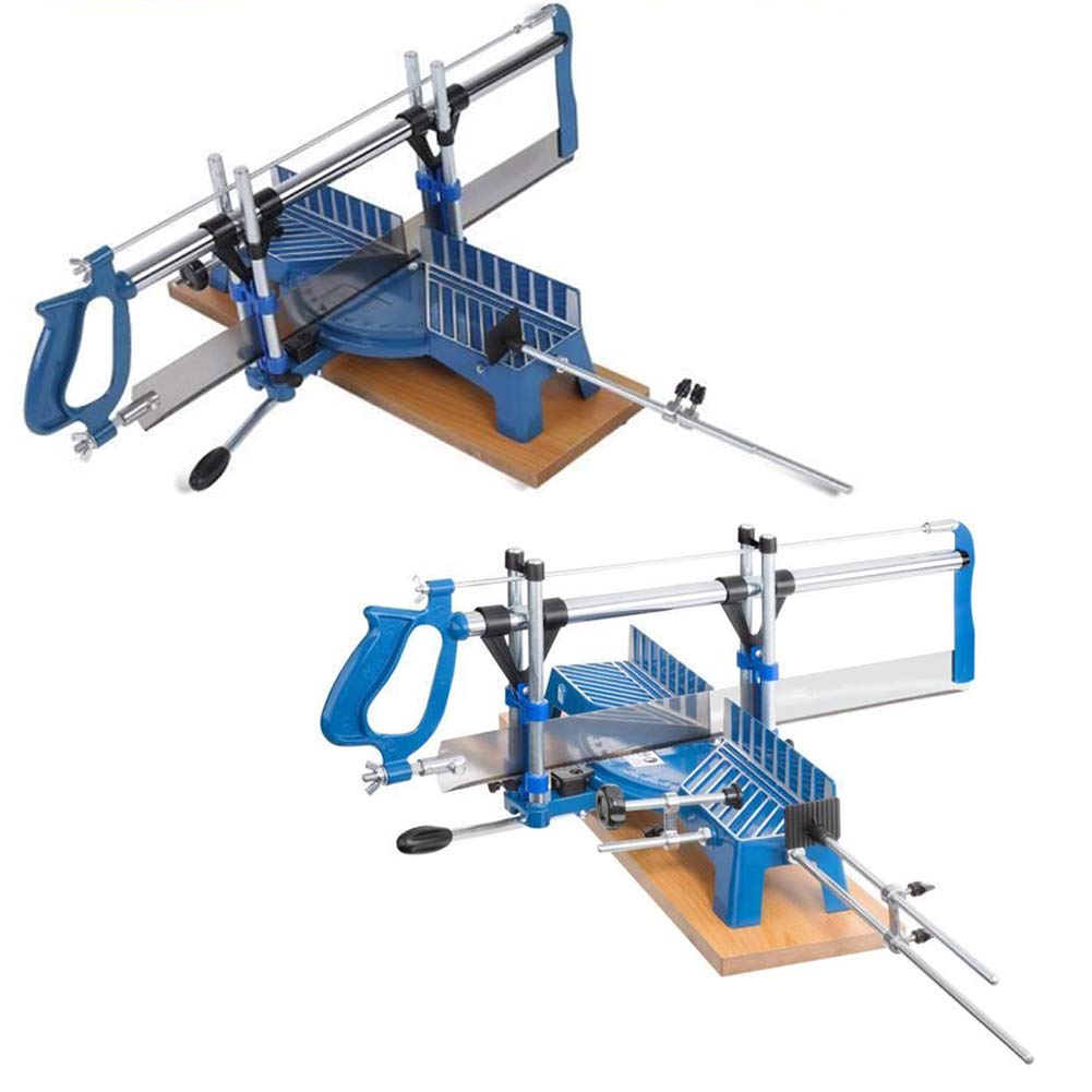 Tbest Sierra Manual de Inglete, Herramienta de Corte Manual en ángulo para Carpintería, Aluminio, Placa Base de 45° y 90° con Ergonómico, Sierra de Carpintero