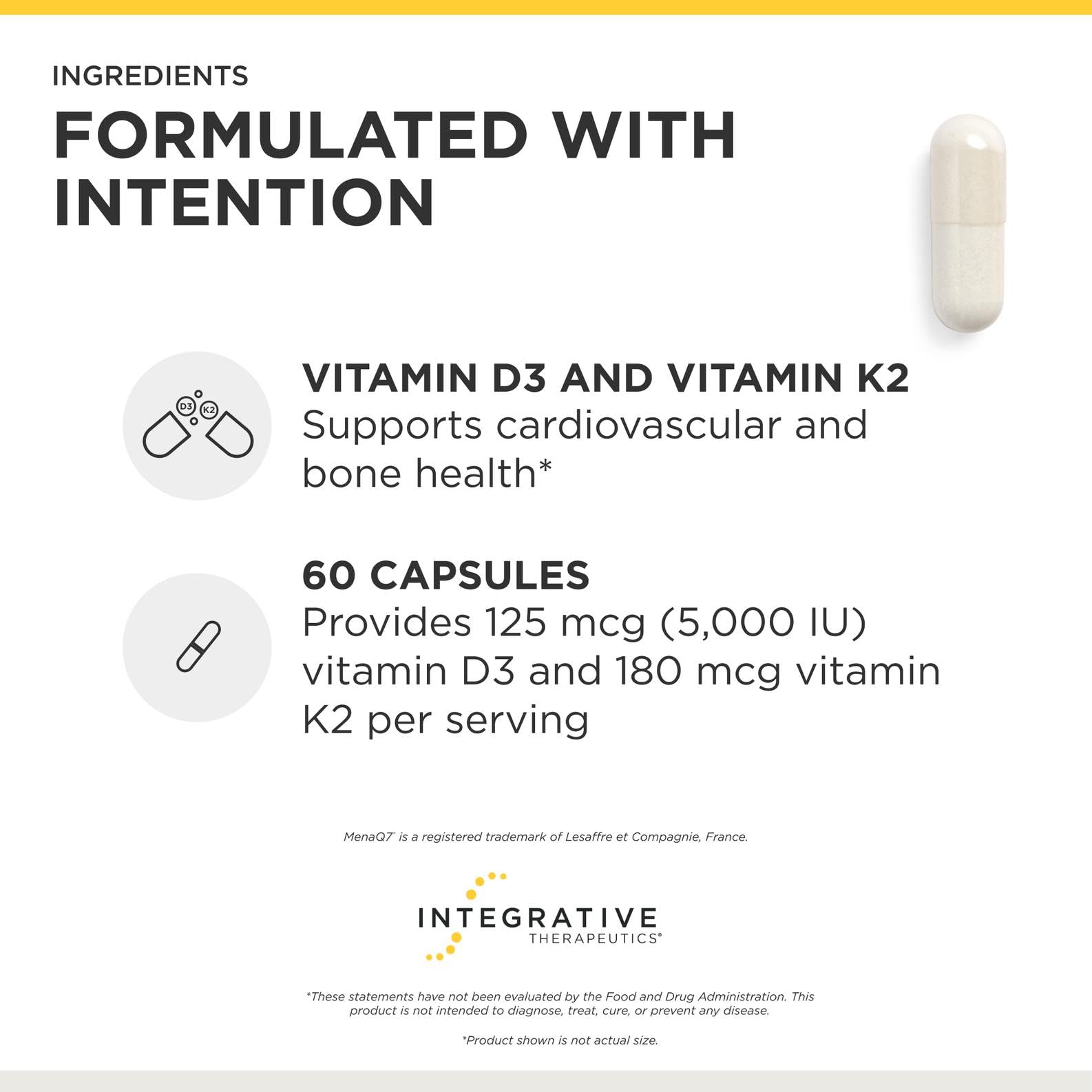 Integrative Therapeutics K2 + D3 Supplement, 60 Count — Amazon image 4