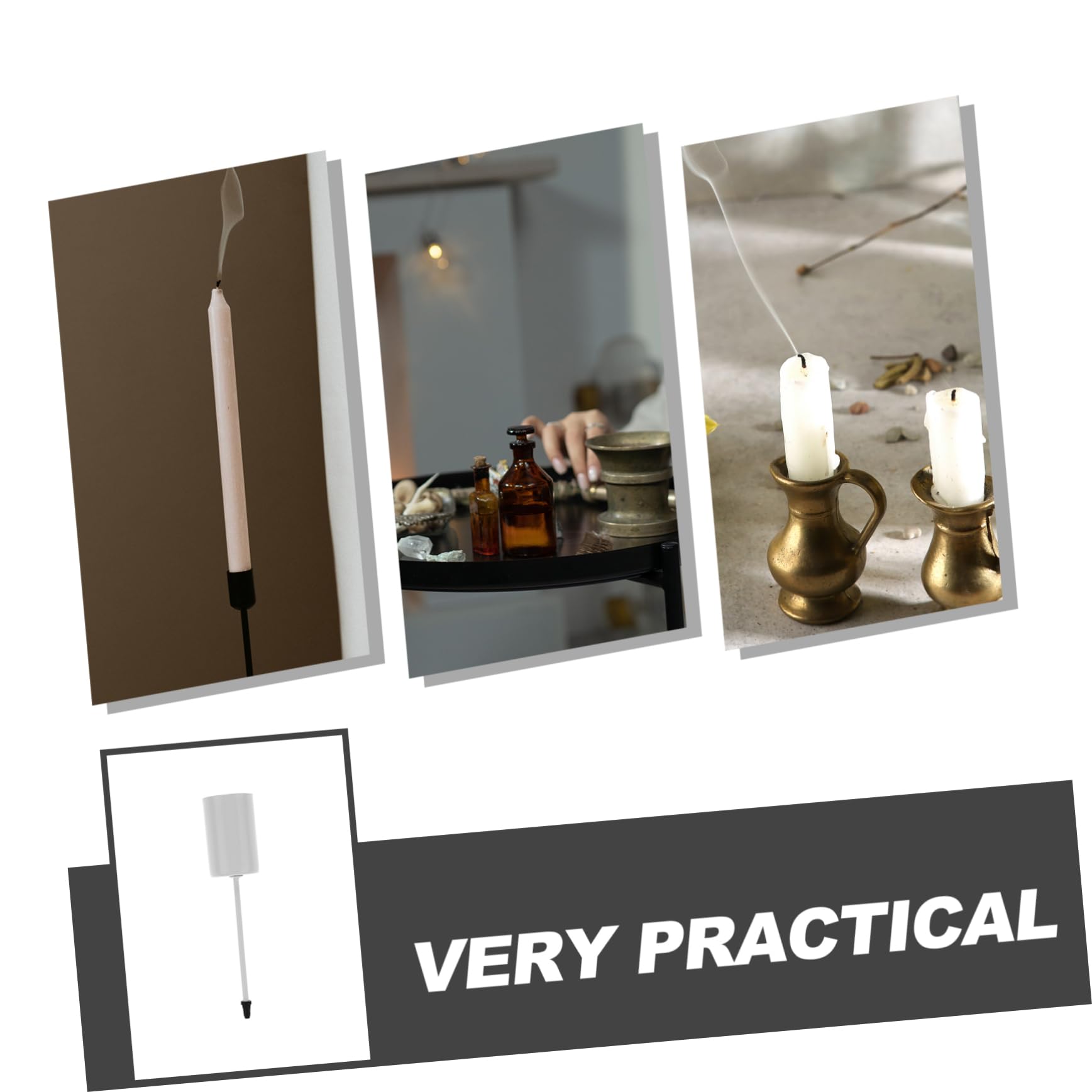 Ciieeo 20 Piezas Portavelas navideño con Vela Pinzas para Velas navideñas candelabro con Puntas Accesorios para Velas Decoración de Mesa con Velas decoración de Velas de Escritorio