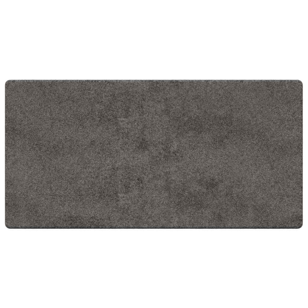 Tapis de couloir gris 100x200 cm antidérapant en polypropylène tufté pour passage et entrée moderne