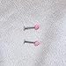 4mm Opal Cartilage Labret Helix Stud Earrings 316L Surgical Stainless Steel Round Ball Natural Birthstone Tragus Monroe Studs Lip Nose Rings Fashion Medusa Body Piercing Jewelry Gifts for Women Men 16G (Pink)