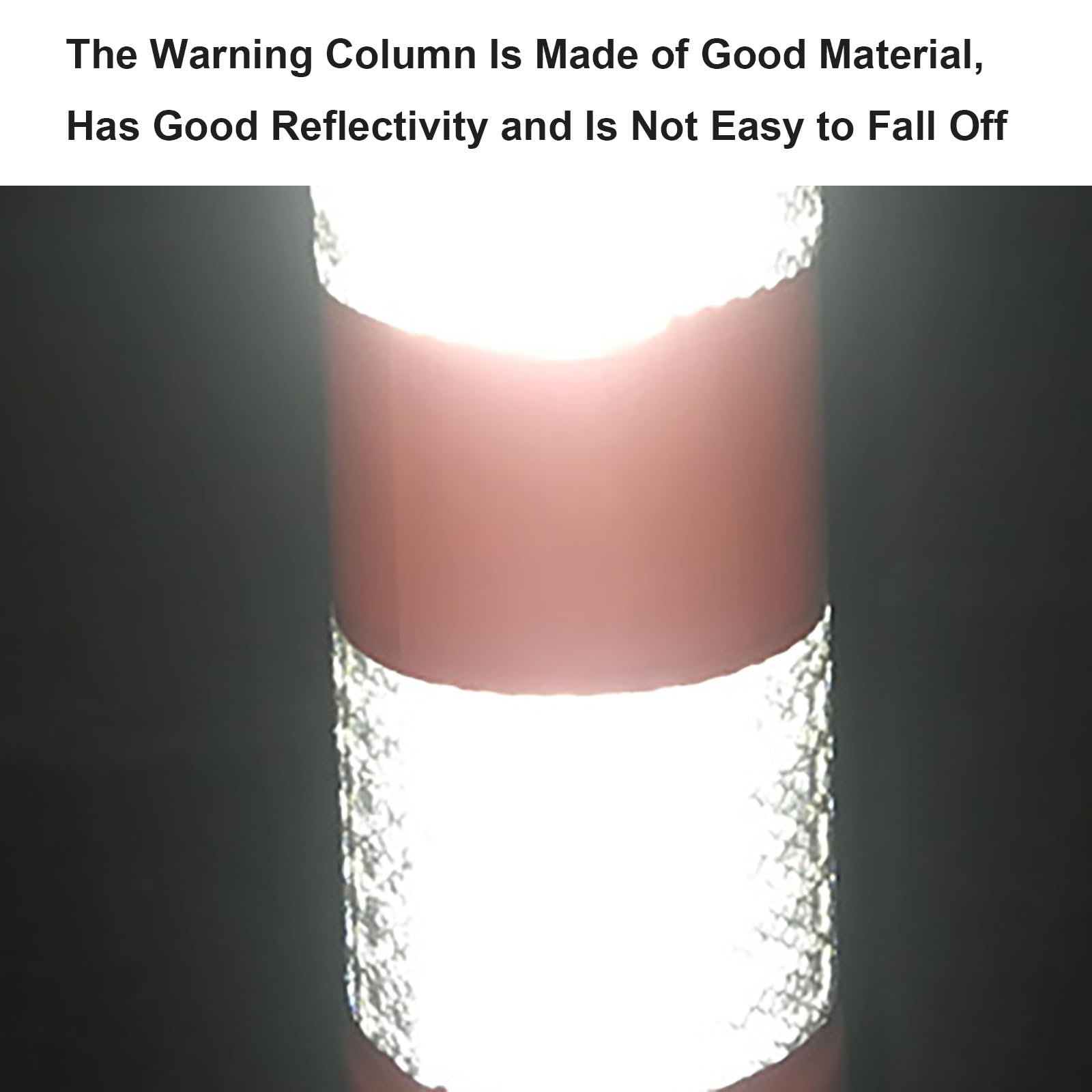 75cm Columna de Advertencia Reflectante, Cono de Seguridad, Barrera de Seguridad de Estacionamiento, Poste de Seguridad para Intersecciones Urbanas, Estacionamientos y Obras de Construcción