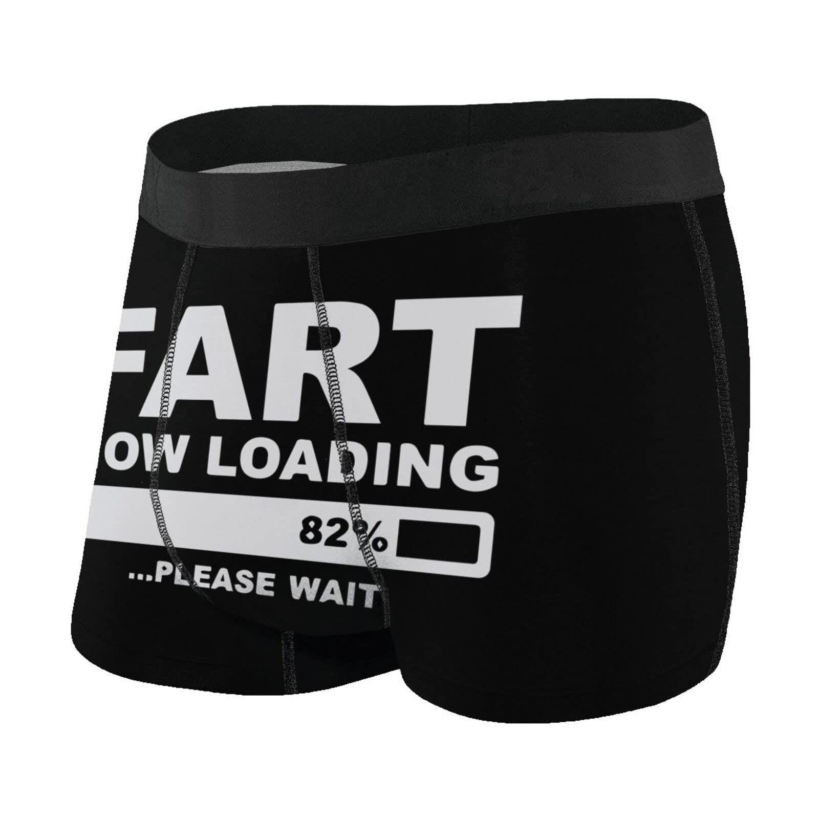 Oudrspo Men's As Pic Short's Boxer Briefs Fart Now Loading Please Wait Soft Underpants Stretch Boxer Trunk With Pouch S-Xxl