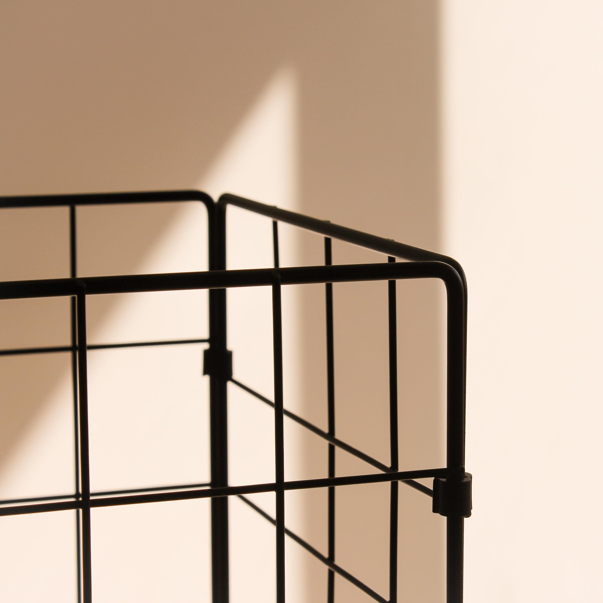 Wäschekorb – klappbarer Metall‑Drahtkorb mit 87 L (41×35×61 cm), stilvoller Industrial Look, stabil, platzsparend, ideal für Bad, Schlafzimmer & Waschküche (Lech 2 - Graphitschwarz)