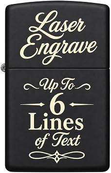 Personalized Laser Engraved Zippo Windproof Lighter Custom Engrave Up to 6 Lines of Text Refillable Metal Lighter with Gift Box Personalized Gift for Men & Women