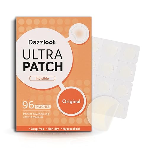 Parches de espinillas ultra Parche hidrocoloide para el acné para cubrir zits e imperfecciones, brotes de acné, calcomanías para puntos de acné