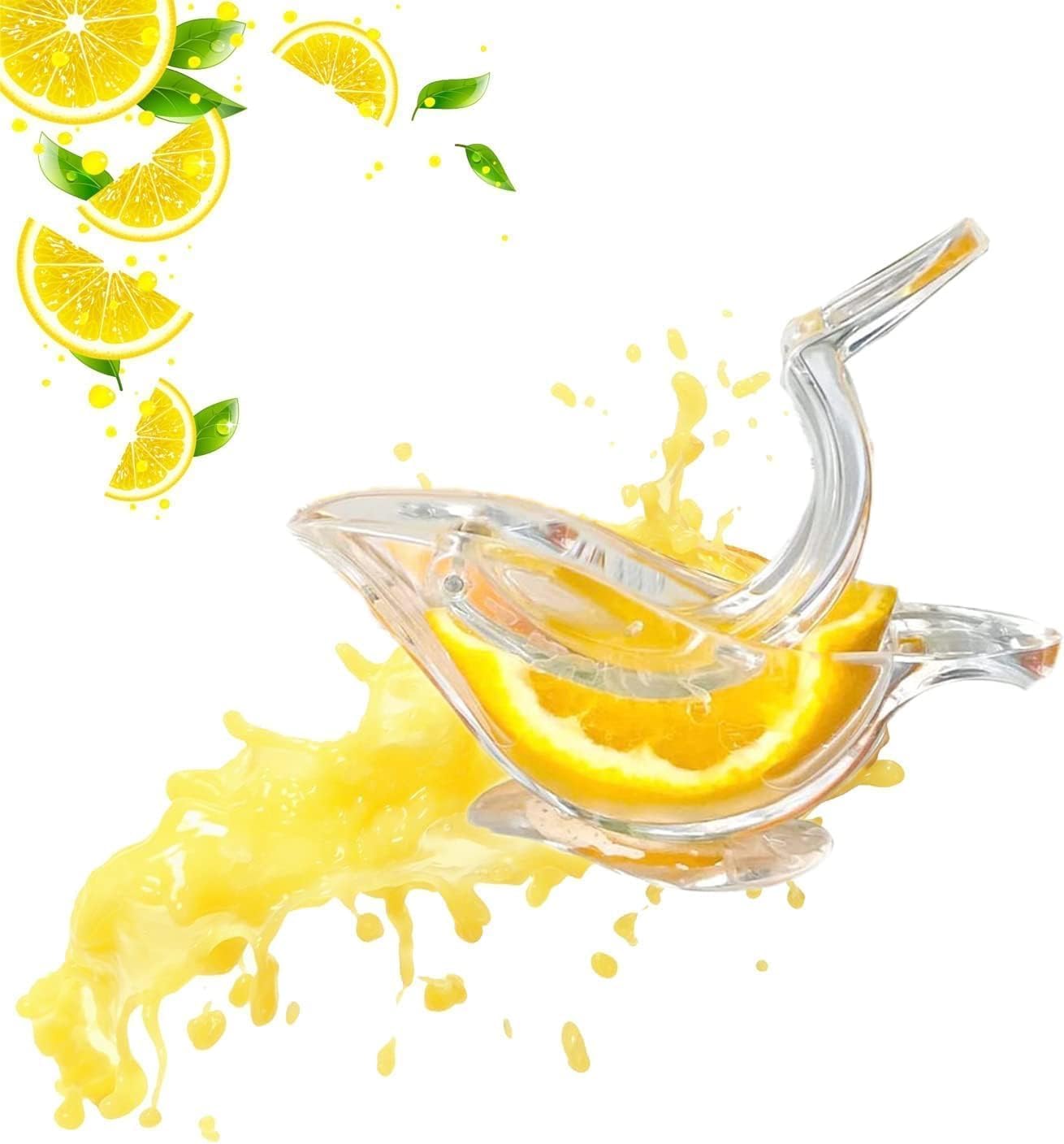 2 Pcs Transparent Bird shape Lemon Squeezer, Lemon Juicer Acrylic Manual Juice Lime Squeezer Bird Shape Hand Juicer for Orange Lemon Lime Pomegranate, Manual Juicers image 4