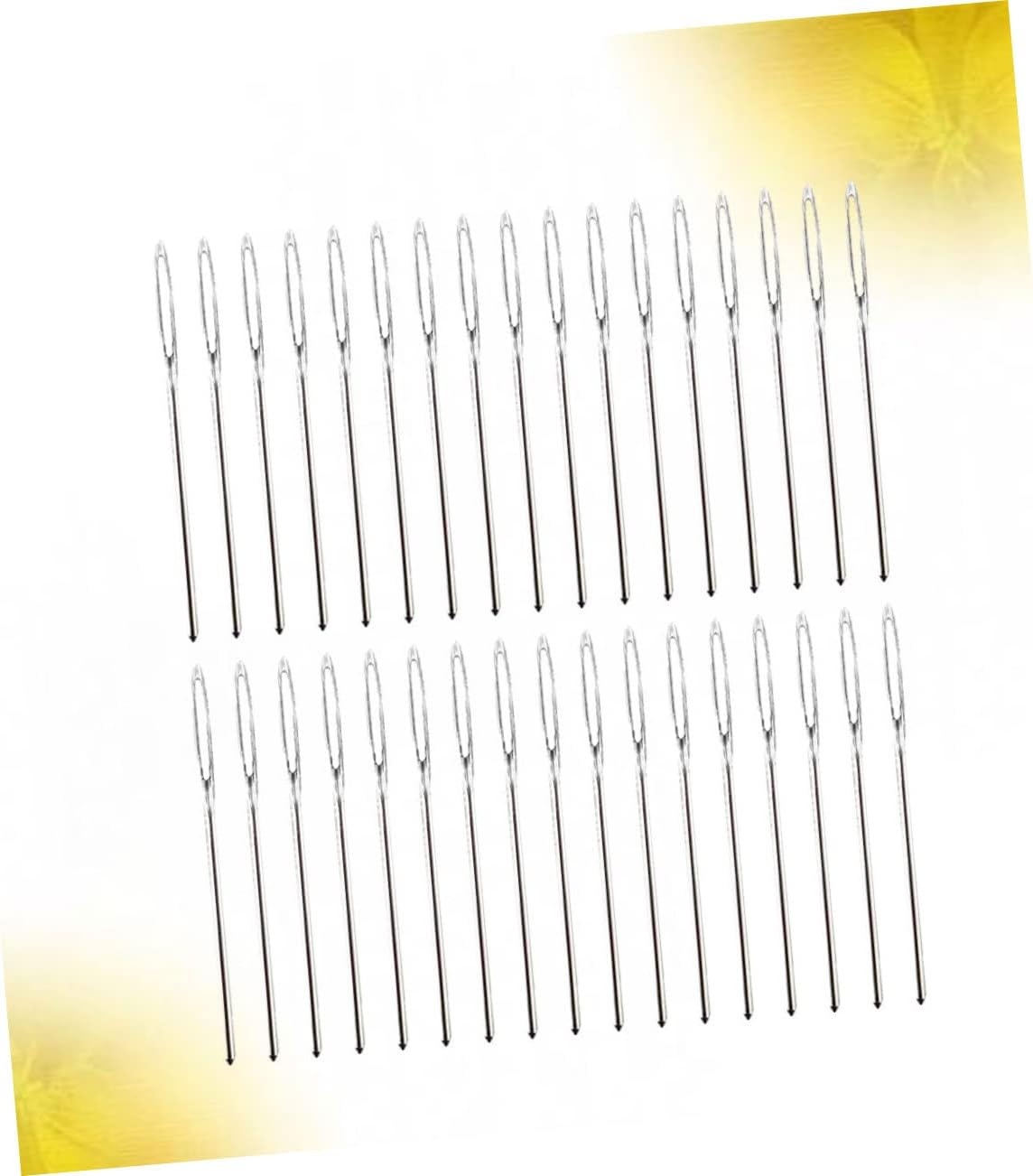 STOBOK 100pcs Blunt Steel Large Eye Needles for Leather Sewing and Craft Projects Easy Threading Blunt Needles for Knitting Embroidery and DIY Crafts