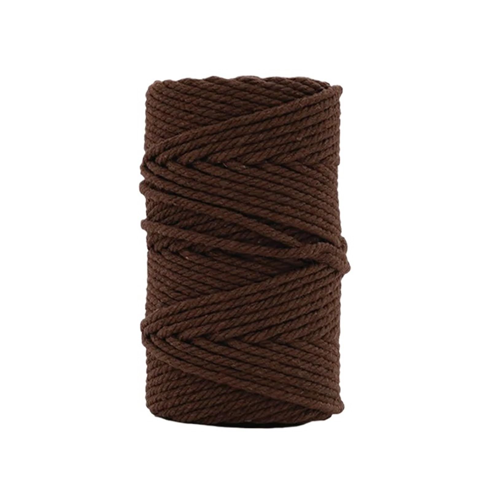 Cotton Macrame Cord 3.0mm Natural & Colorful Core-Spun Cotton Rope 50 Yards Macrame Jewelry Making Craft DIY(Color12)