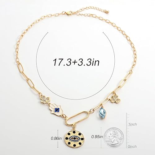 Miniatura 7 de Collar con dije de corazón de sol para mujer, chapado en oro de 18 quilates, collar con dije de corazón de cadena gruesa, collar de hip hop, collar