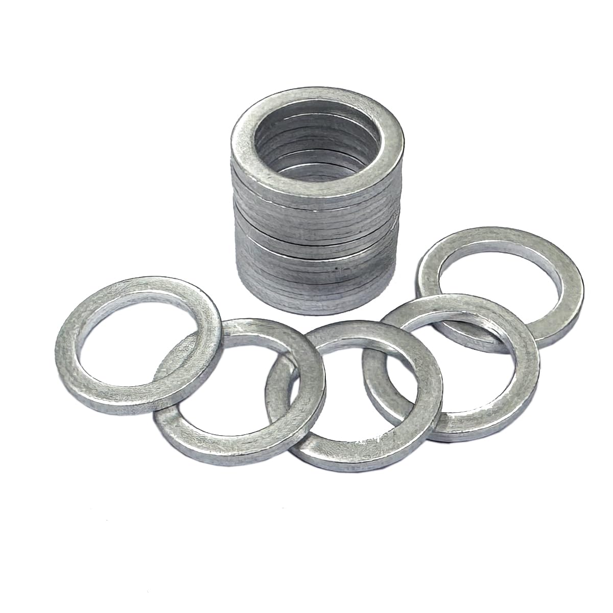 Performance Basic 15pcs Aluminum Oil Drain Plug Crush Washer Gasket Seal Compatible with Hyundai/Kia - OEM 21513-23001 Fits Most Models 2001~,