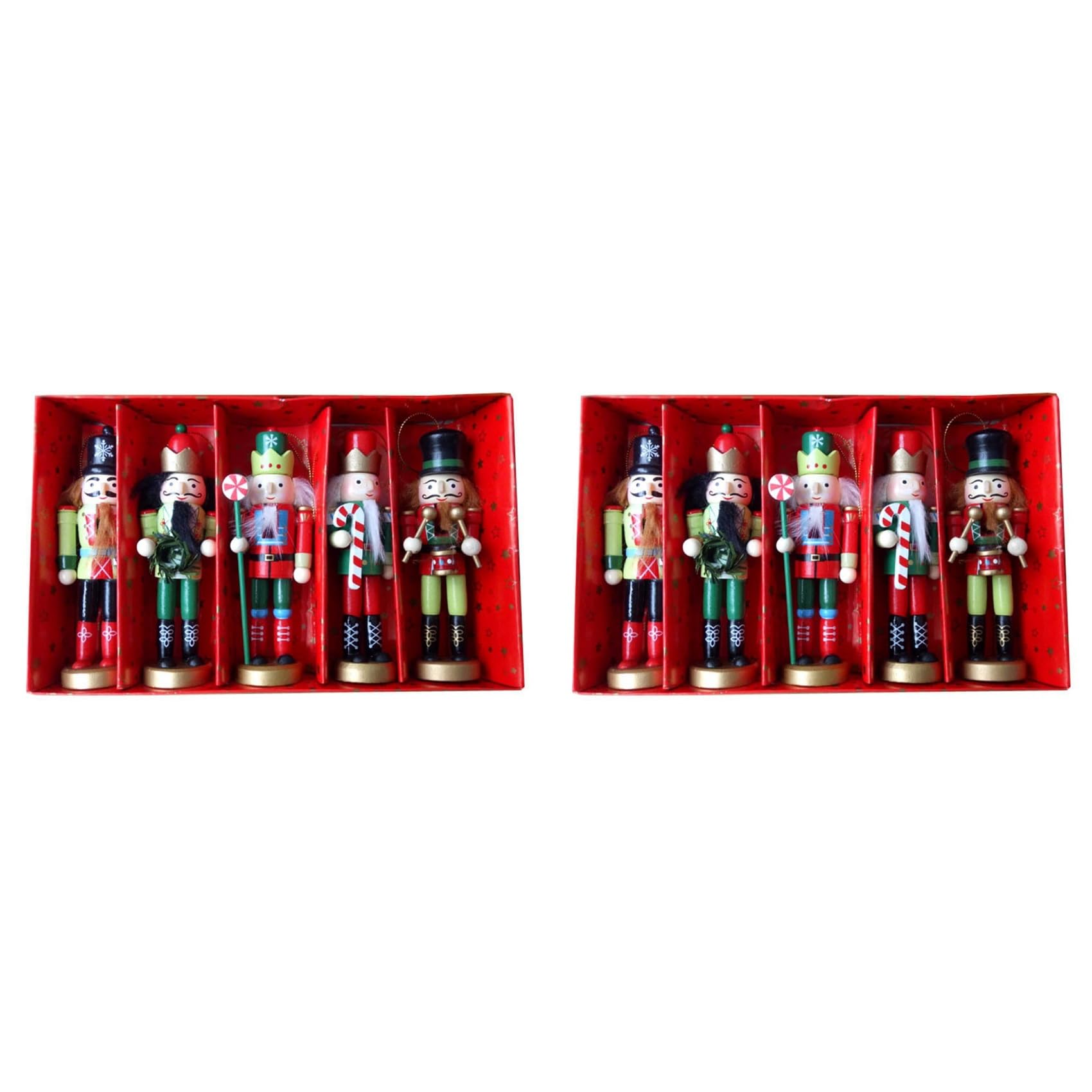 Vjsujehgy 10 Pcs 12CM Nutcracker Christmas Decorations Puppet Christmas Dolls Decoration Desk Decor