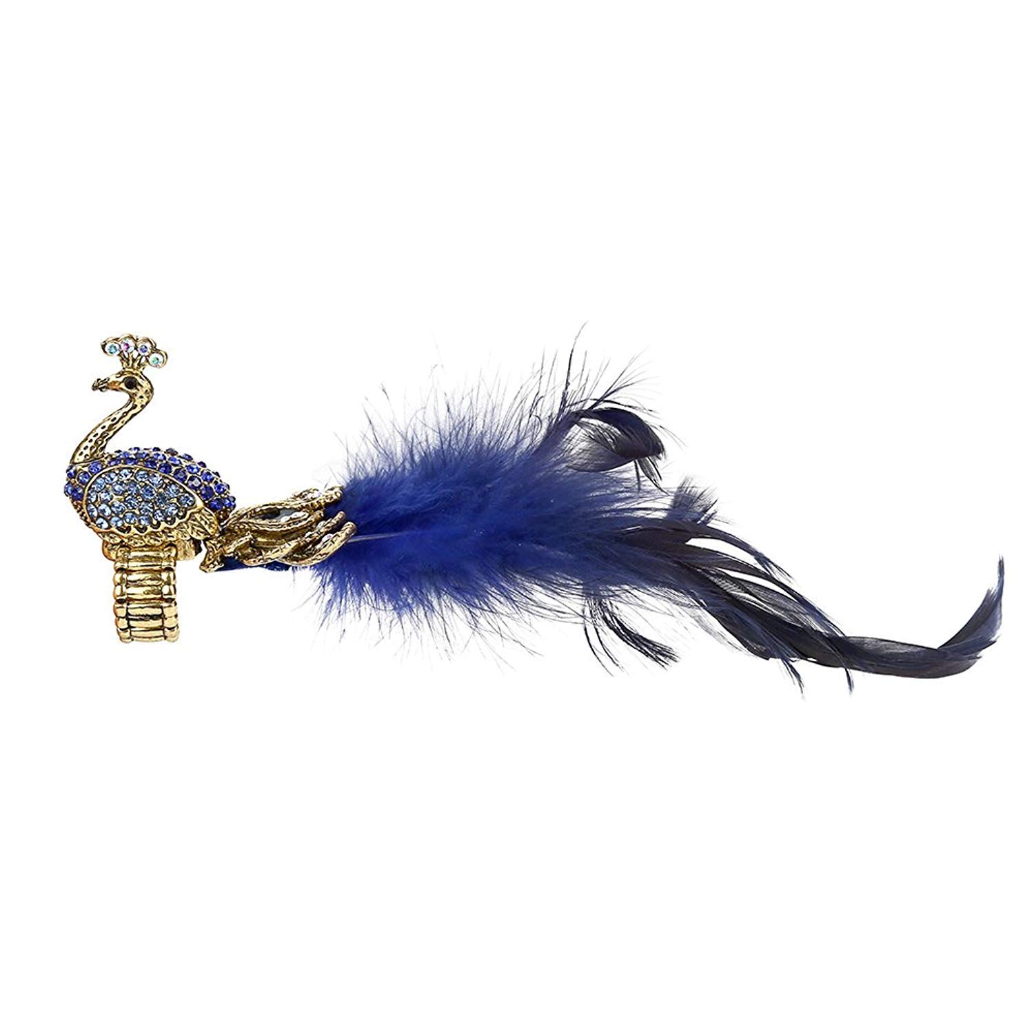 Valentine Gifts for Girls : YouBella Jewellery Designer Peacock Feather Adjustable Ring for Girls and Women (Dark Blue) (B07QC1FKT7) Amazon Price History, Amazon Price Tracker