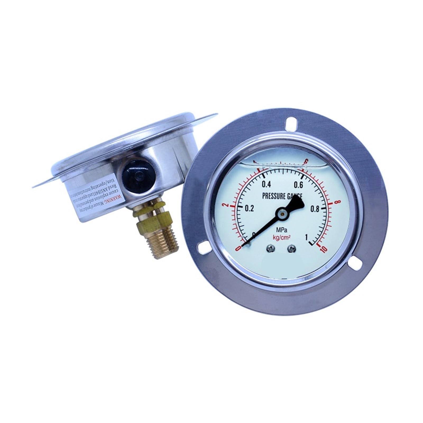 Manómetro de presión para compresor de Aire y Combustible, 16 Bar, Radial, axial, metálico, probador de presión hidráulica, G1/4 (tamaño: 0-6 Mpa)