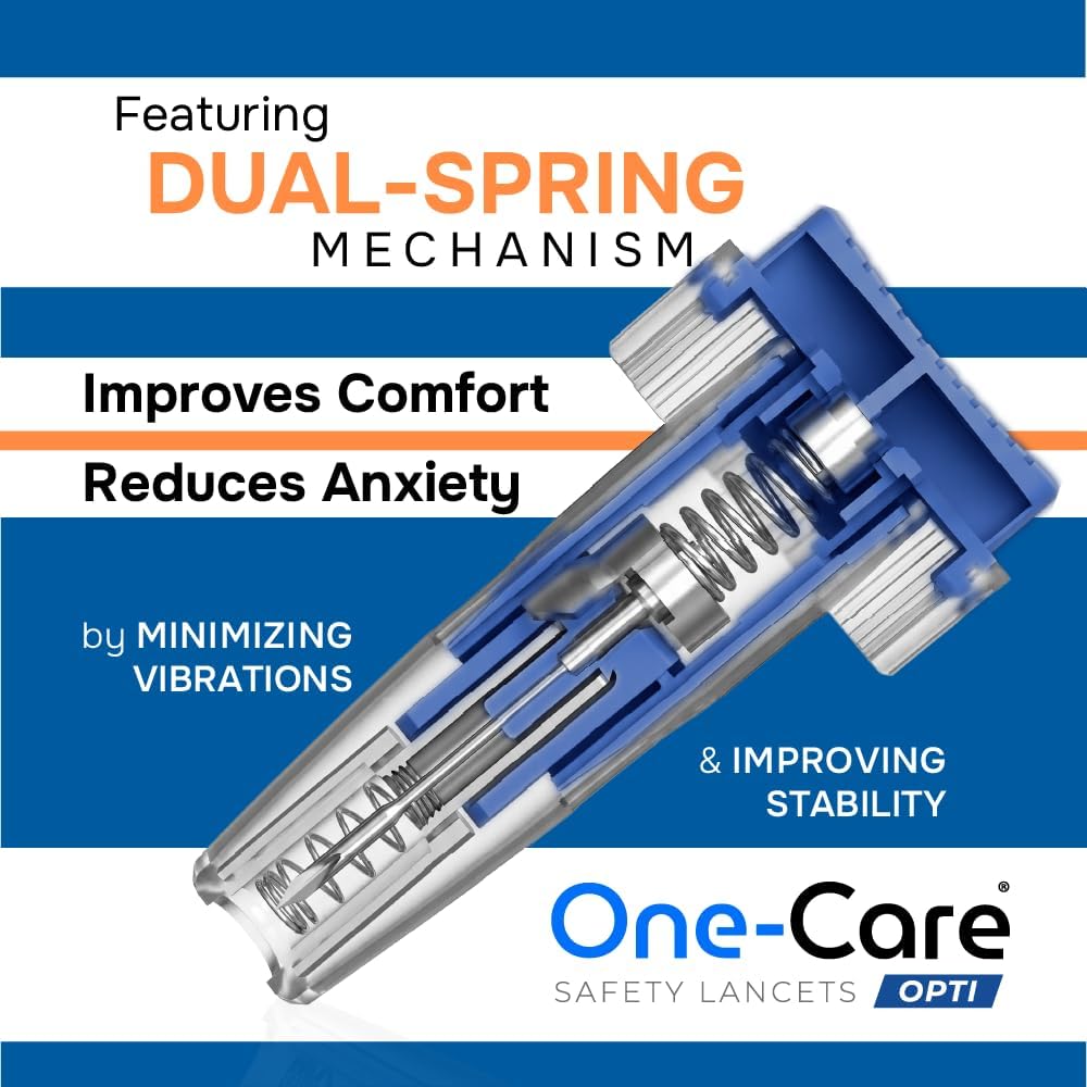 ONE-CARE Opti Lancets - Push Button Safety -8