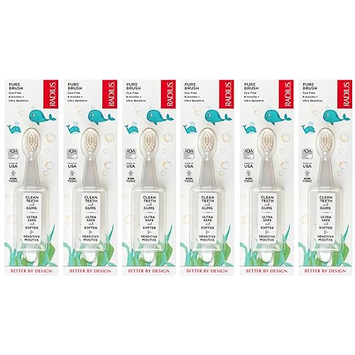 RADIUS Cepillo de dientes para niños, ultra suave, sin BPA y aceptado por la ADA, diseñado para dientes y encías delicados para niños meses en