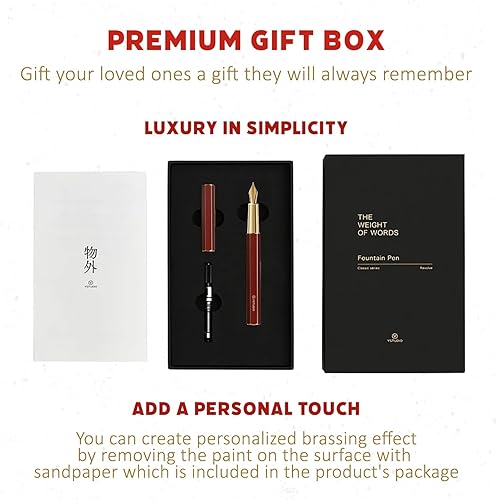 Miniatura 5 de ワイスタジオ(Ystudio) Y-studio YS-STAT-42 Classic Revolve - Pluma estilográfica, talla M, color rojo