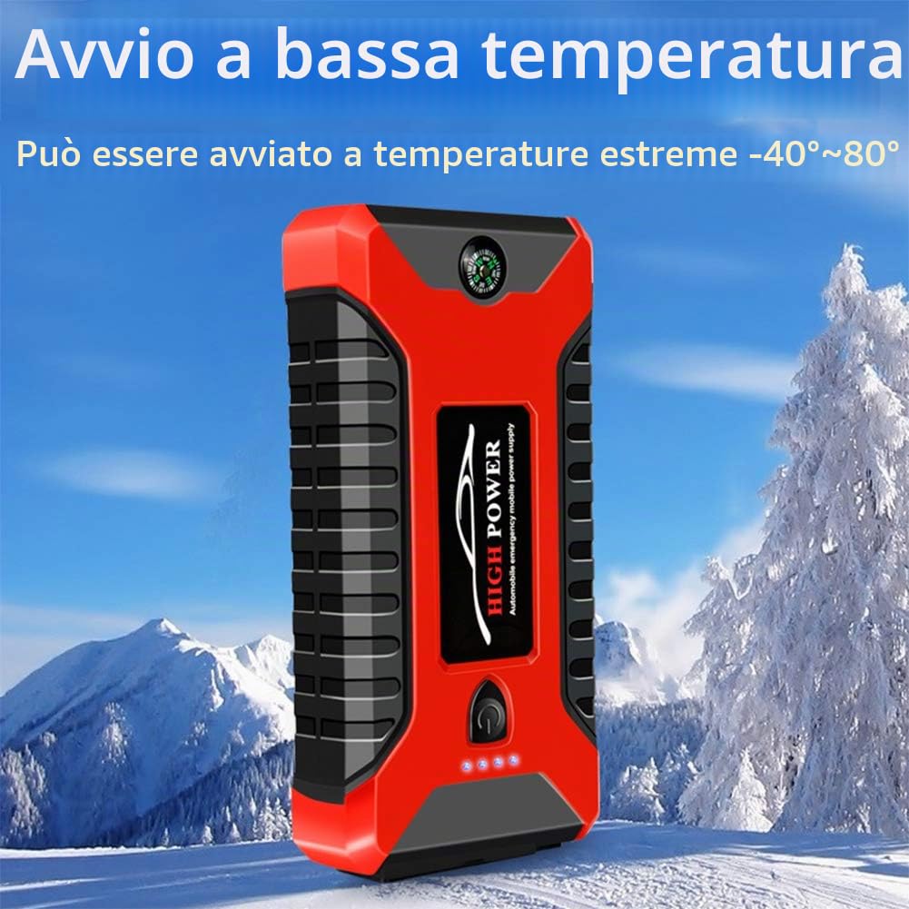 Avviamento Batteria Auto Dispositivo di Avviamento della Batteria Accumulatore di Energia 2000A Booster di Emergenza Auto Buster Caricabatteria da Auto Jump Start