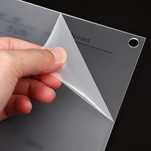 Miniatura 7 de 1 juego de pizarra magnética de acrílico de borrado en seco, pizarra blanca de acrílico transparente, calendario magnético transparente, pizarra de