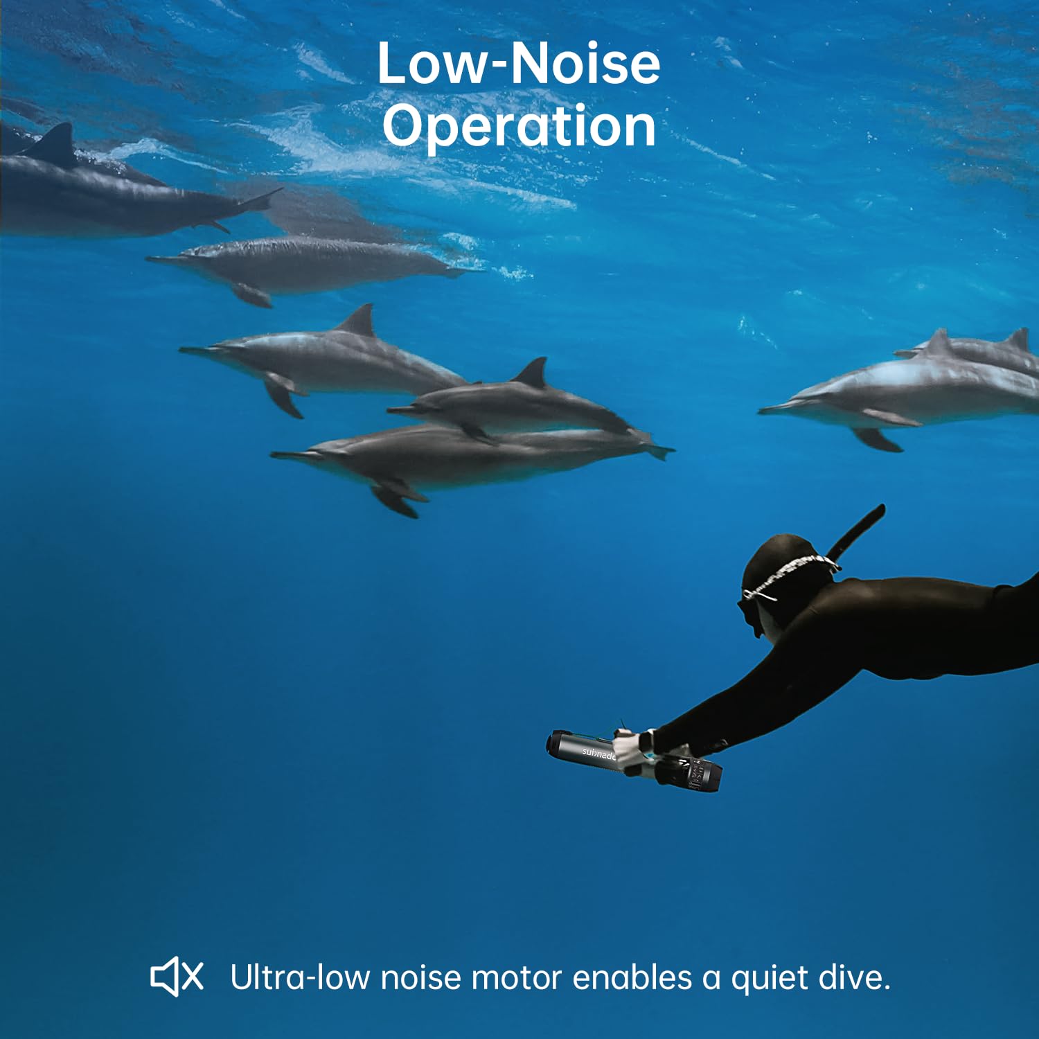 Waydoo Subnado Plus Scooter Submarino, Scooter Acuático con Motor de 800W y Batería de 144Wh, hasta 60 Min de Autonomía, Ligero y Portátil con Carga Bidireccional para Buceo y Snorkel