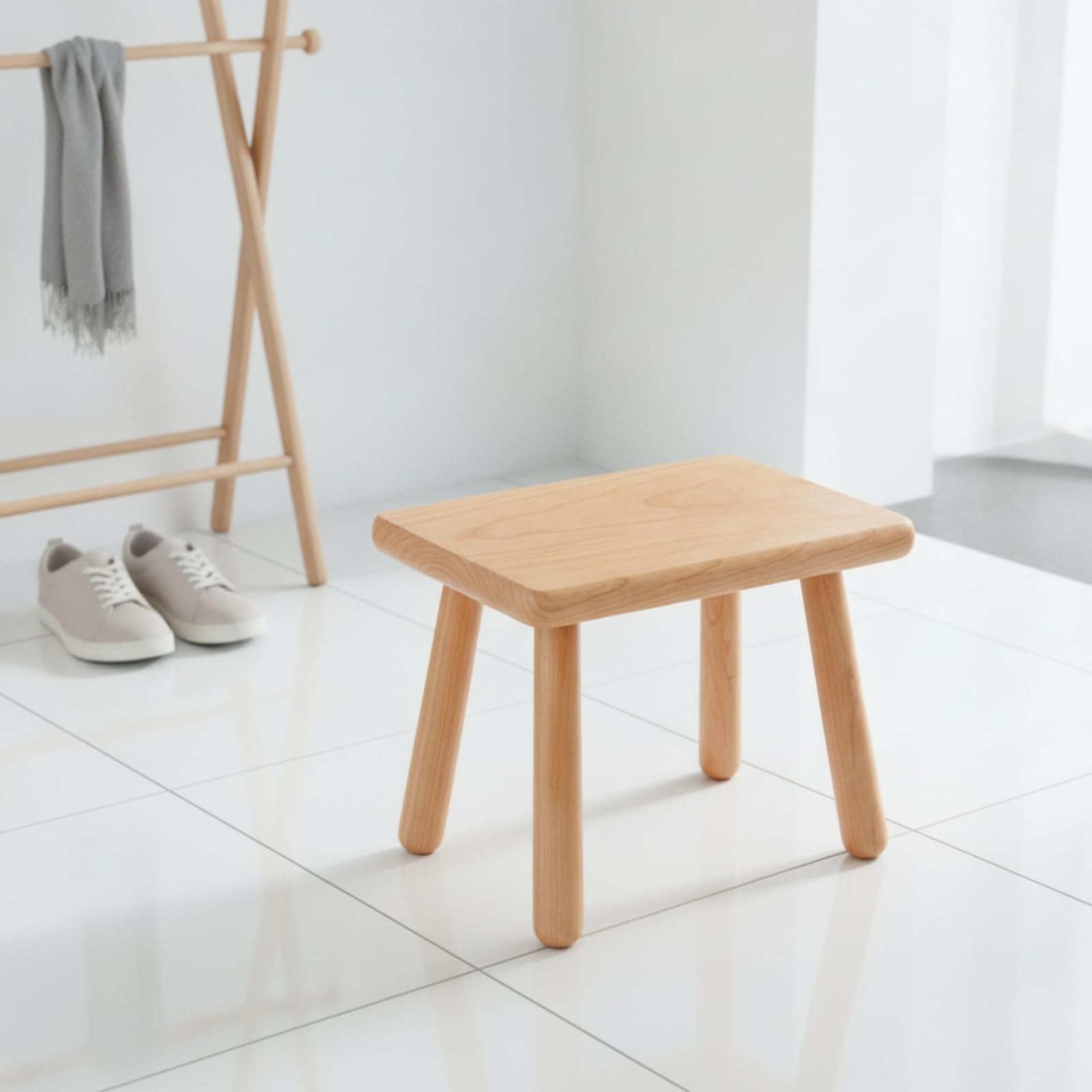rockible Taburete bajo con Cuatro s | Totalmente Montado, Mueble, para Entradas, Calzarse, Niños