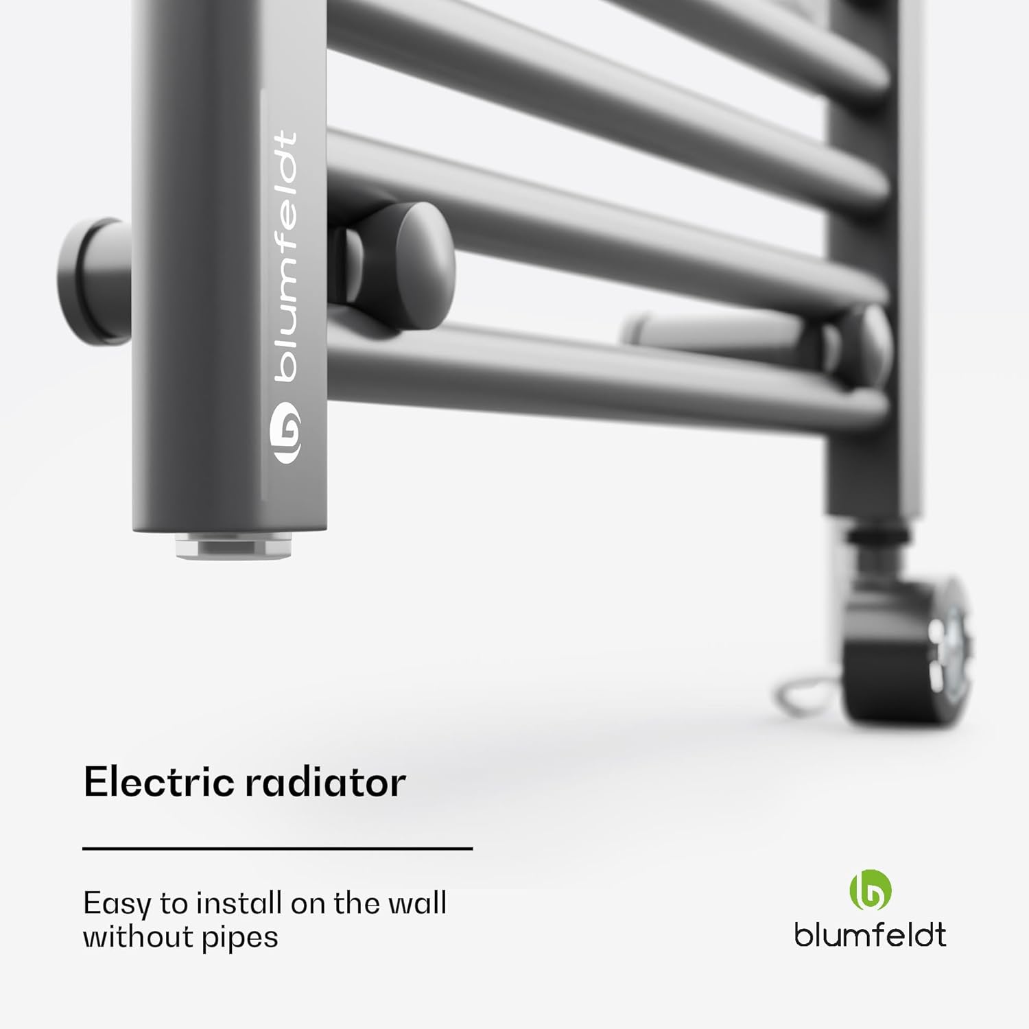 Close-up of radiator wall bracket