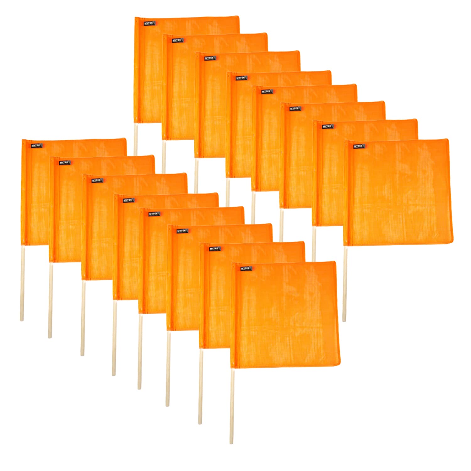 Mytee Products 15 Pcs Magnetic Oversize Load Sign Kit - 2 Mesh Oversized Load Banner, 8 Pcs Mesh Warning Flag w/Wood Dowel & Wire Loop, 1 Bag & 4 Magnetic Flag Holder for Construction, Pedestrian Sign — Amazon image 17