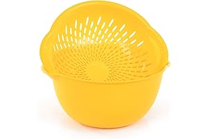 Mintra Home Yellow Mixing Bowl with Colander: Streamline Your Kitchen Routine!