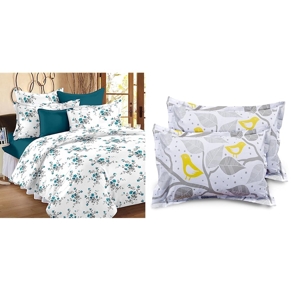 See full amazon price history chart for HUESLAND by Ahmedabad Cotton 144 TC Cotton King Size Bedsheet with 2 Pillow Covers - White, Blue(9ft x 9ft) by Ahmedabad Cotton Pillow Cover Set (2 Pcs) - 18 x 27 inches HUESLAND by Ahmedabad Cotton 144 TC Cotton King Size Bedsheet with 2 Pillow Covers - White, Blue(9ft x 9ft) by Ahmedabad Cotton Pillow Cover Set (2 Pcs) - 18 x 27 inches (B0C99PQNMG) Amazon Price History, Amazon Price Tracker
