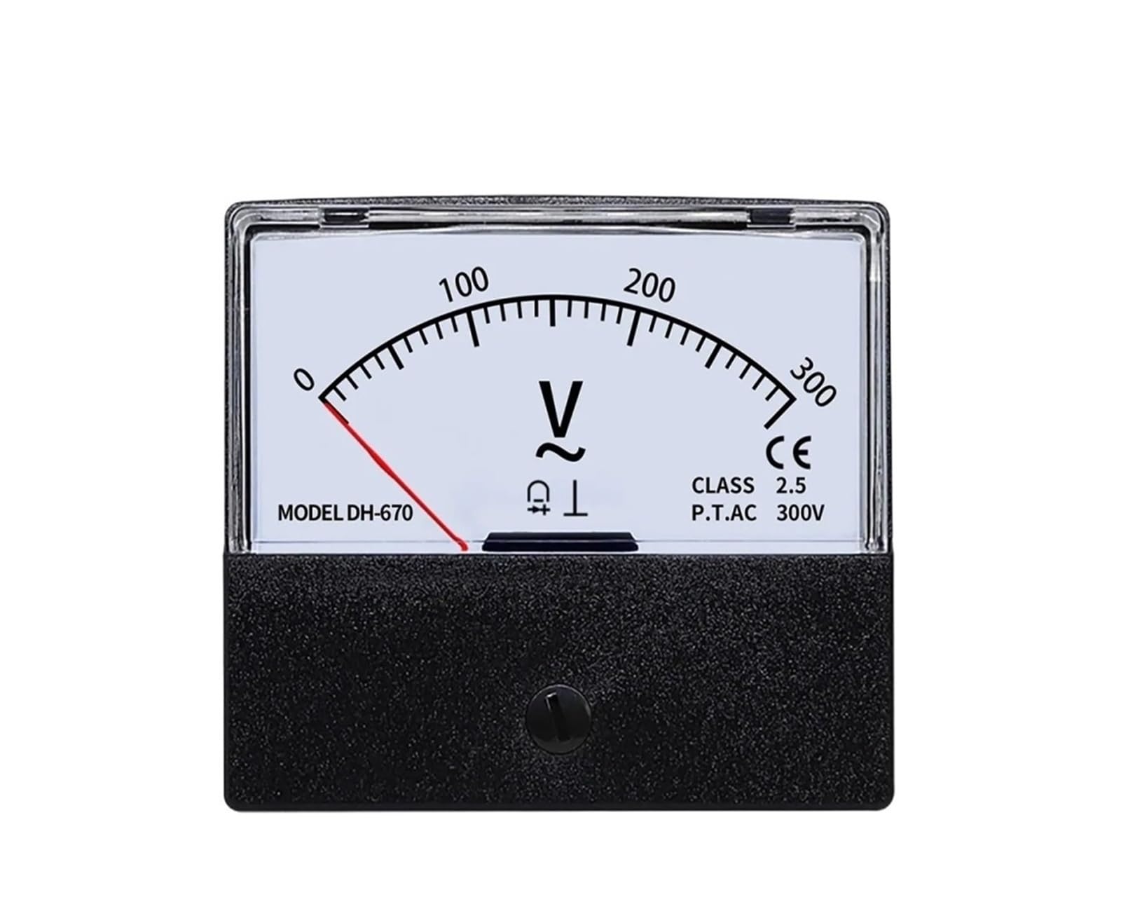 Instrumentos de panel de corriente analógica, Analógico DC/AC Voltímetro Amperímetro Panel Medidor DH-670 5V a 600V 60x70x53mm(DH670 AC,500V)