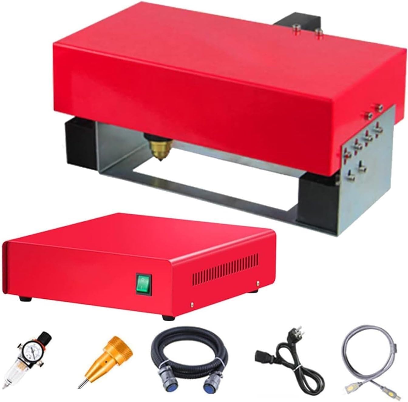 Pneumatic Marking Machine, Electric Metal Marking Machine, Industrial Dot Peen Marking Machine, Frame Chassis Number Engraving Tool, Depth 0.01-1mm(Types)