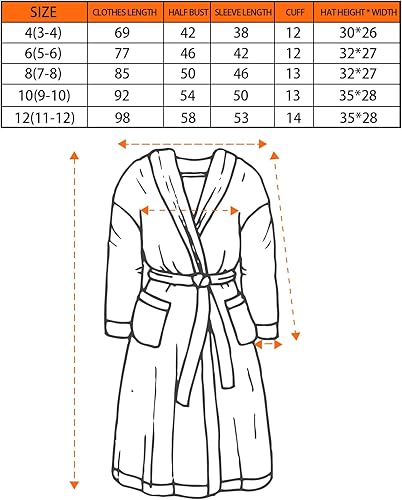 Miniatura 6 de ALLINCOZY Bata de baño que brilla en la oscuridad para niños de 3 a 12 años, bata de franela con capucha para niñas y niños, regalo de ropa de