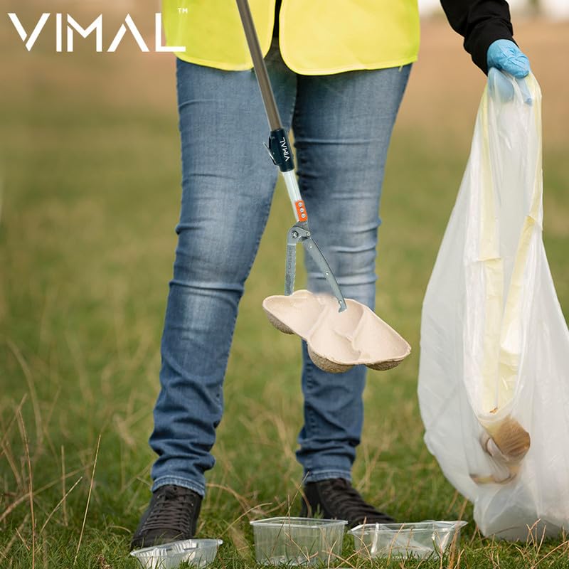 Image of Vimal Telescopic Long Reach Catcher | Aluminium Long Reach Grabber | Extendable Trash Picker Clip | Length 3 Feet 8 inch to 5 feet 4 inch