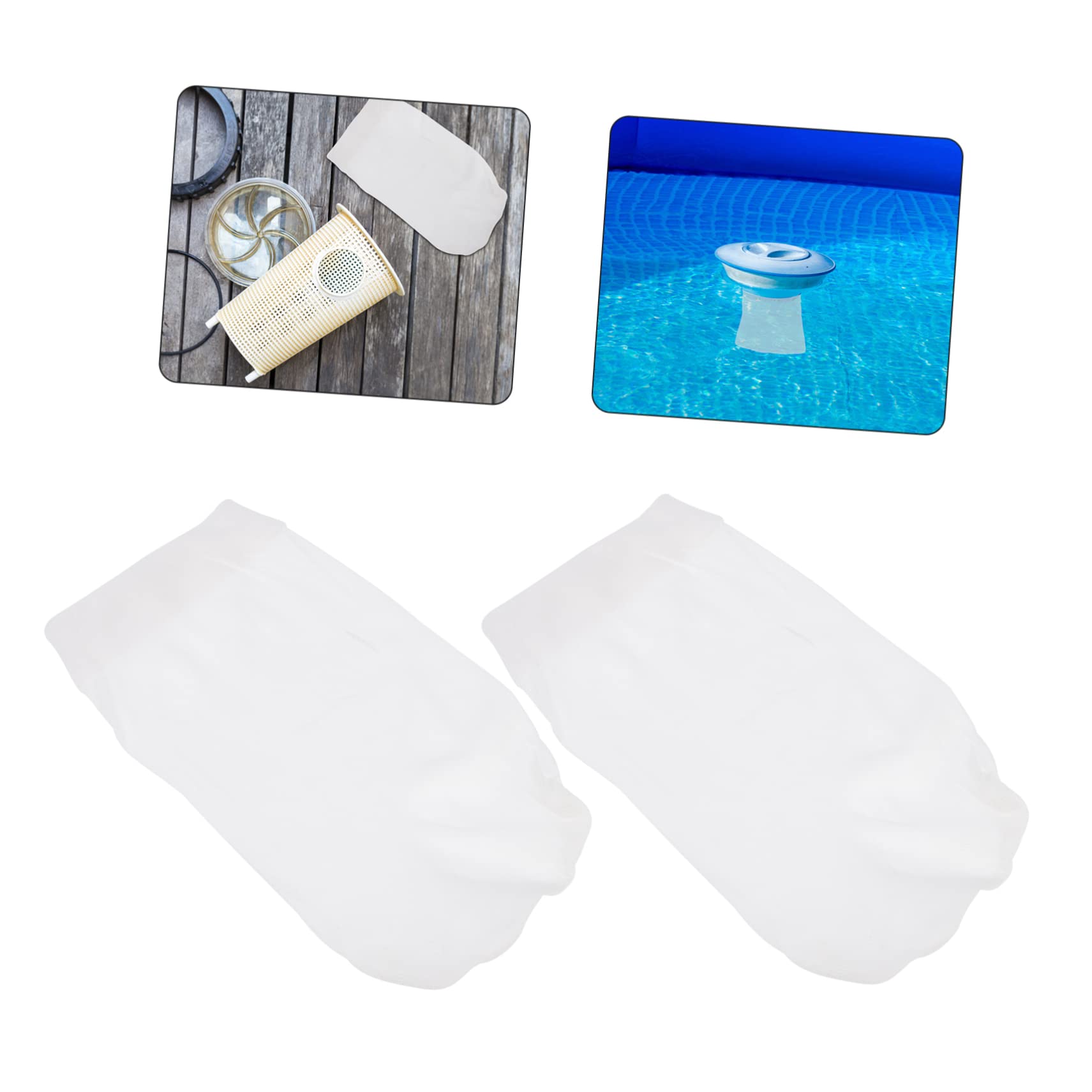 Kisangel 40pièces Chaussettes Filtrantes Élastiques pour Épuisette De Piscine Lot pour Nettoyage des Débris Et Salissures Idéales pour Piscine Spa Et Aquariums