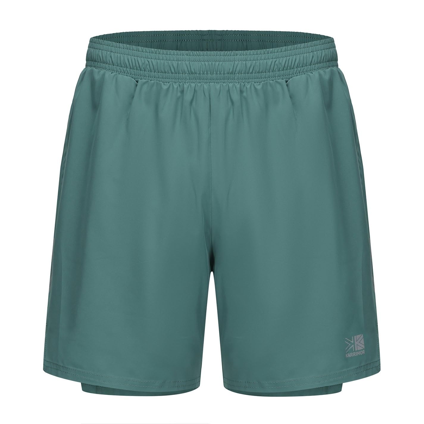 Karrimor Men's Green Spruce 2 In 1 Running Shorts S
