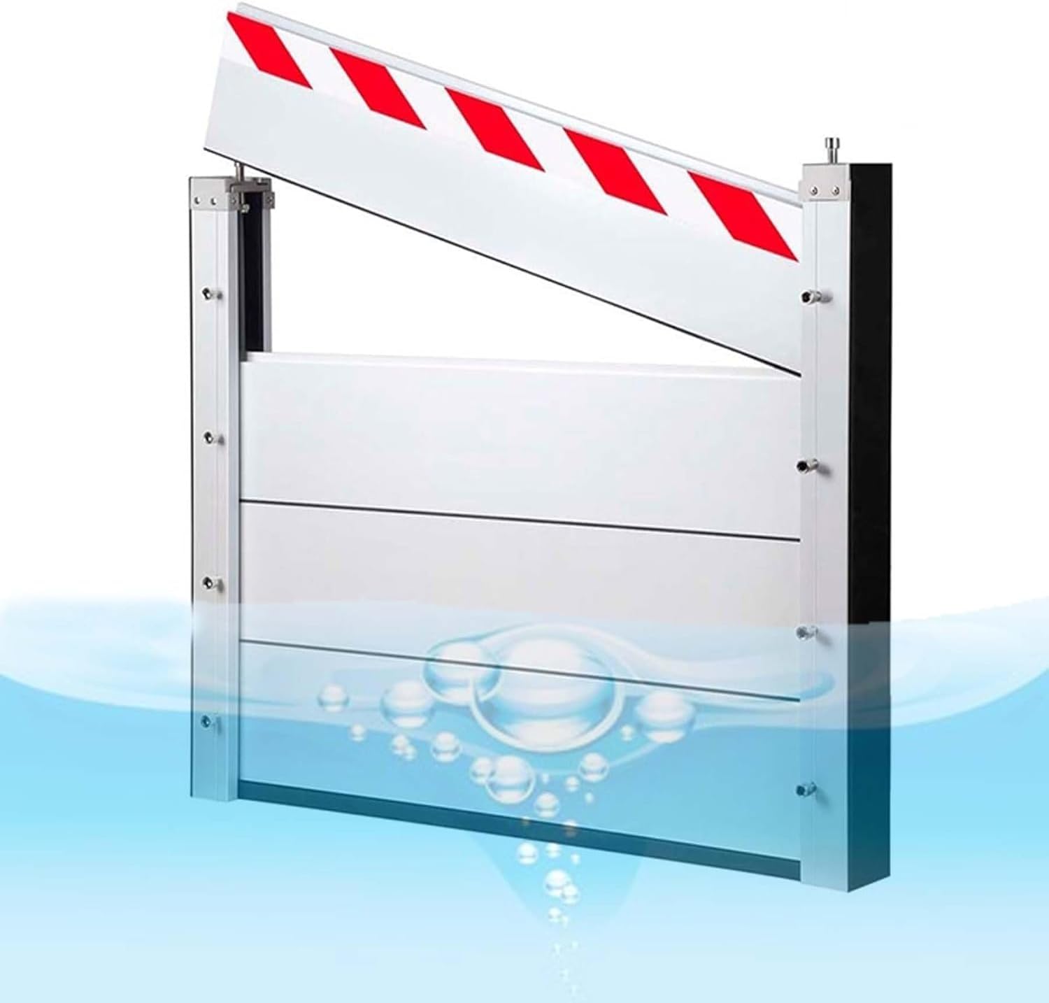 Flood Barrier System 121-130x100cm Water Deflector for Patio Doors/Warehouse Door/Home Gates Anti-Flood Flap(Exterior,125x100cm)