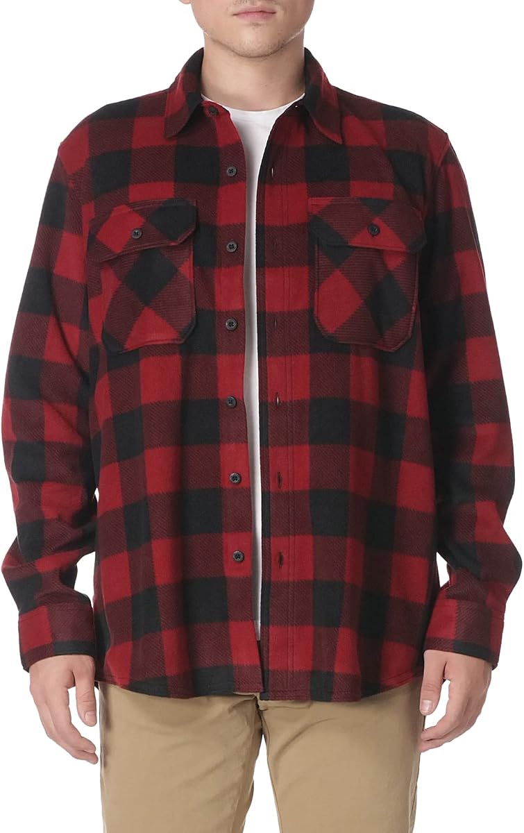 Wrangler Authentics Camisa polar de manga larga para hombre