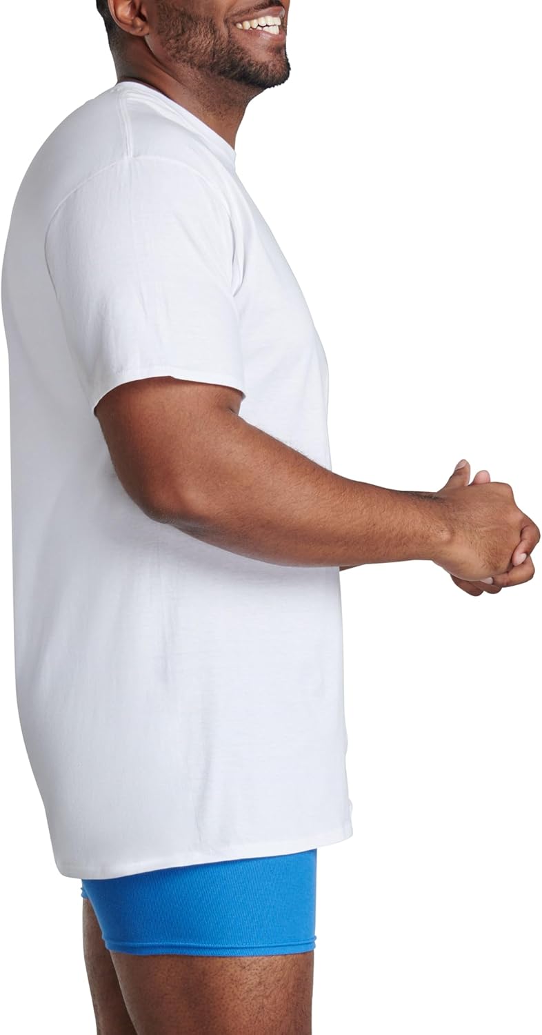 Fruit of The Loom Men's Crew Tee Undershirts, Moisture Wicking & Tag Free, Also Available in Big & Tall - Image 3