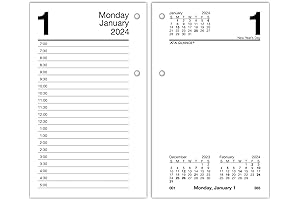 AT-A-GLANCE e717-50 Daily Calendar Refill 2024 for Personal Organization and Time Management