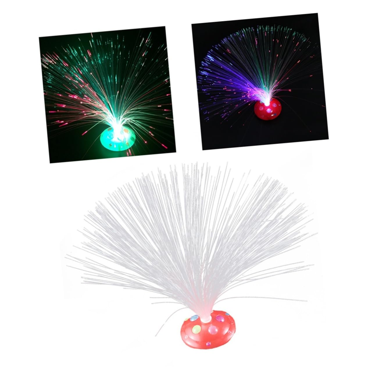 DOITOOL 3pcs Colorful Led Fiber Optic Stars Lights Decorative Night Lamps for Birthdays Weddings and Holidays Random Colors No Battery Included