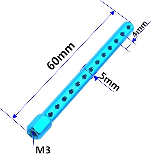 Miniatura 2 de Vgoohobby Soportes de poste de carrocería de aluminio RC, columna de carcasa de automóvil RC de 2.362in compatible con Redcat Racing Lightning STK