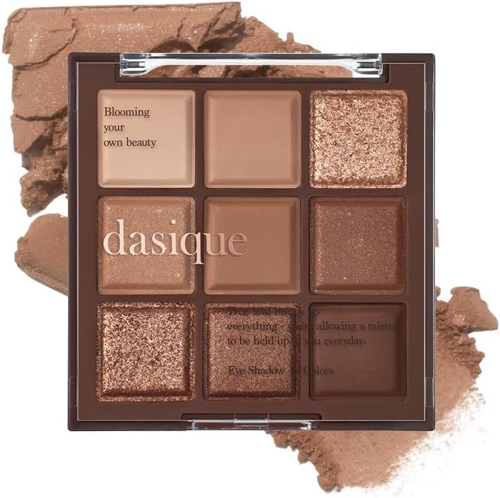 dasique Shadow Palette #11 Chocolate Fudge l Cruelty-Free l 9 Blendable Shades in Smooth Matte and Shimmer Finishes with Gorgeous Pearls