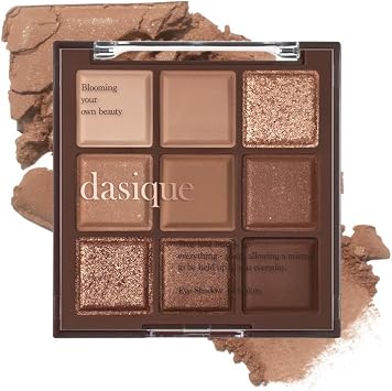 dasique Shadow Palette No. 11 Chocolate Fudge, Cruelty Free, 9 Mixable Shades in Smooth, Matte and Shimmering Finishes with Beautiful Pearls