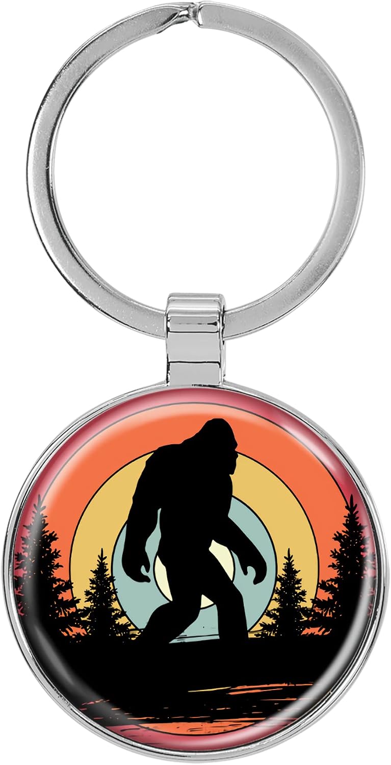 Bigfoot 1.5" x 3" Domed Keychain Backpack Pull