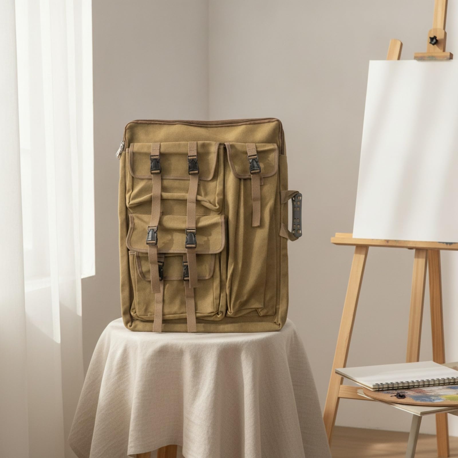 Portable Porte-Folio En Toile Ajustable Porte-Dessin pr Artistes, Dessinateurs