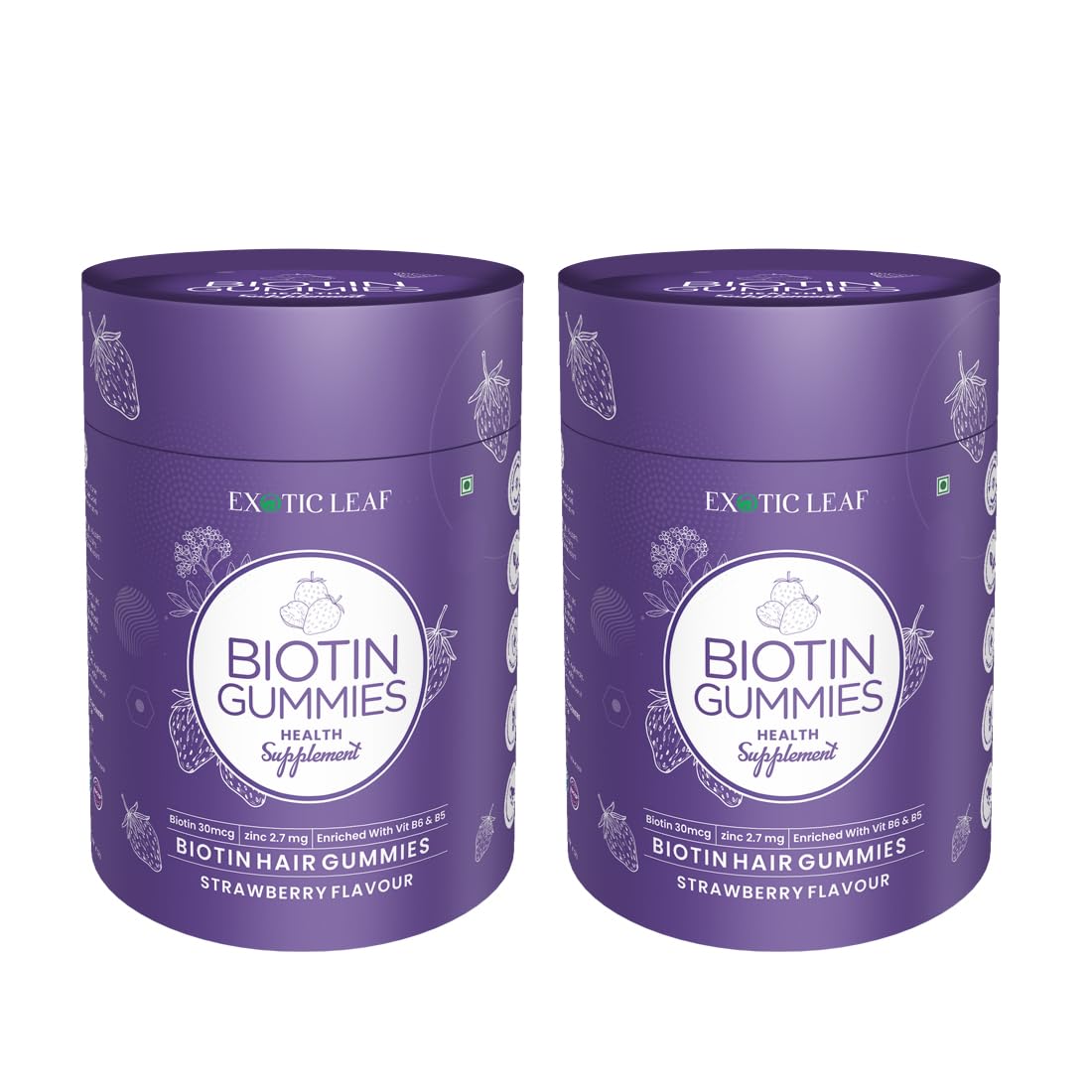 EXOTIC LEAF Biotin Hair Gummies, For Strong and shiny Hairs, Radiant Skin, and Enriched with Biotin, Zinc, Folic Acid, Vit B6, Gummies (120 Count (Pack of 2)) (B0CXDGZZ86) Amazon Price History, Amazon Price Tracker