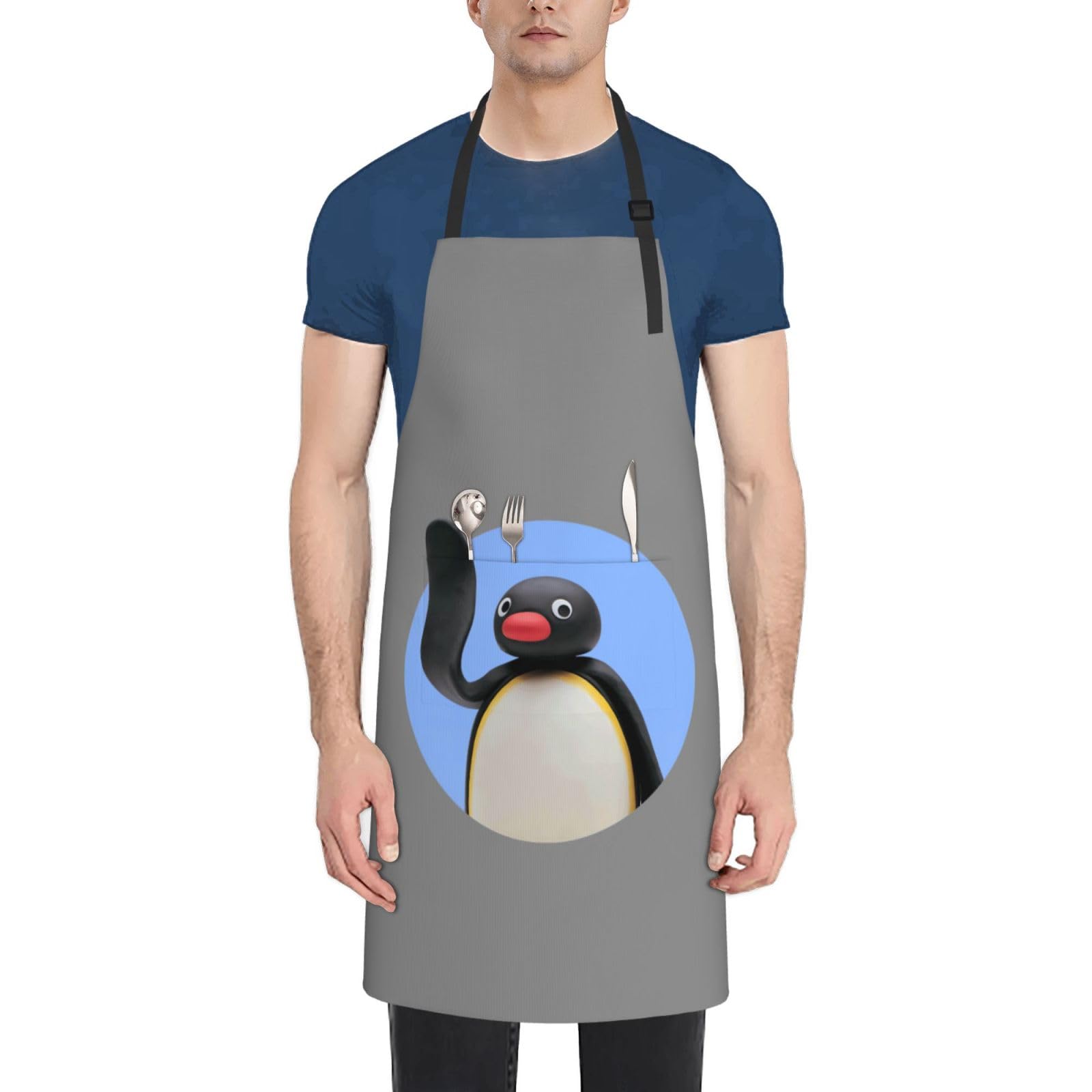 Amazon｜エプロン カフェエプロン ピングー キャラクター ワーク