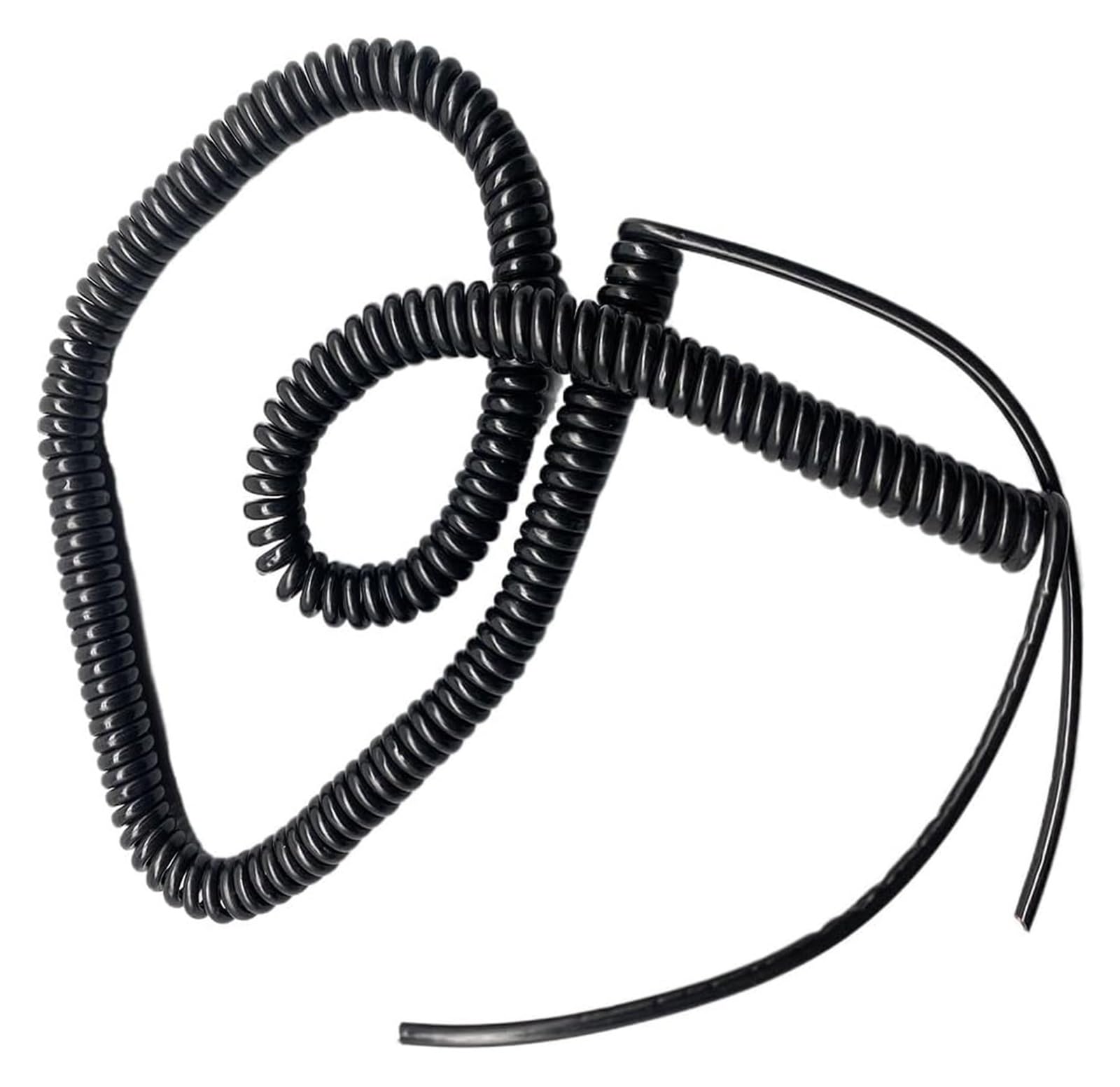 Cavo telefonico Cavo di Alimentazione Flessibile a Spirale, Cavo a Spirale a 8 conduttori, Spina Standard, Cavo di Alimentazione a Molla Elastica multiconduttore(Stretch 3.75 Meters)