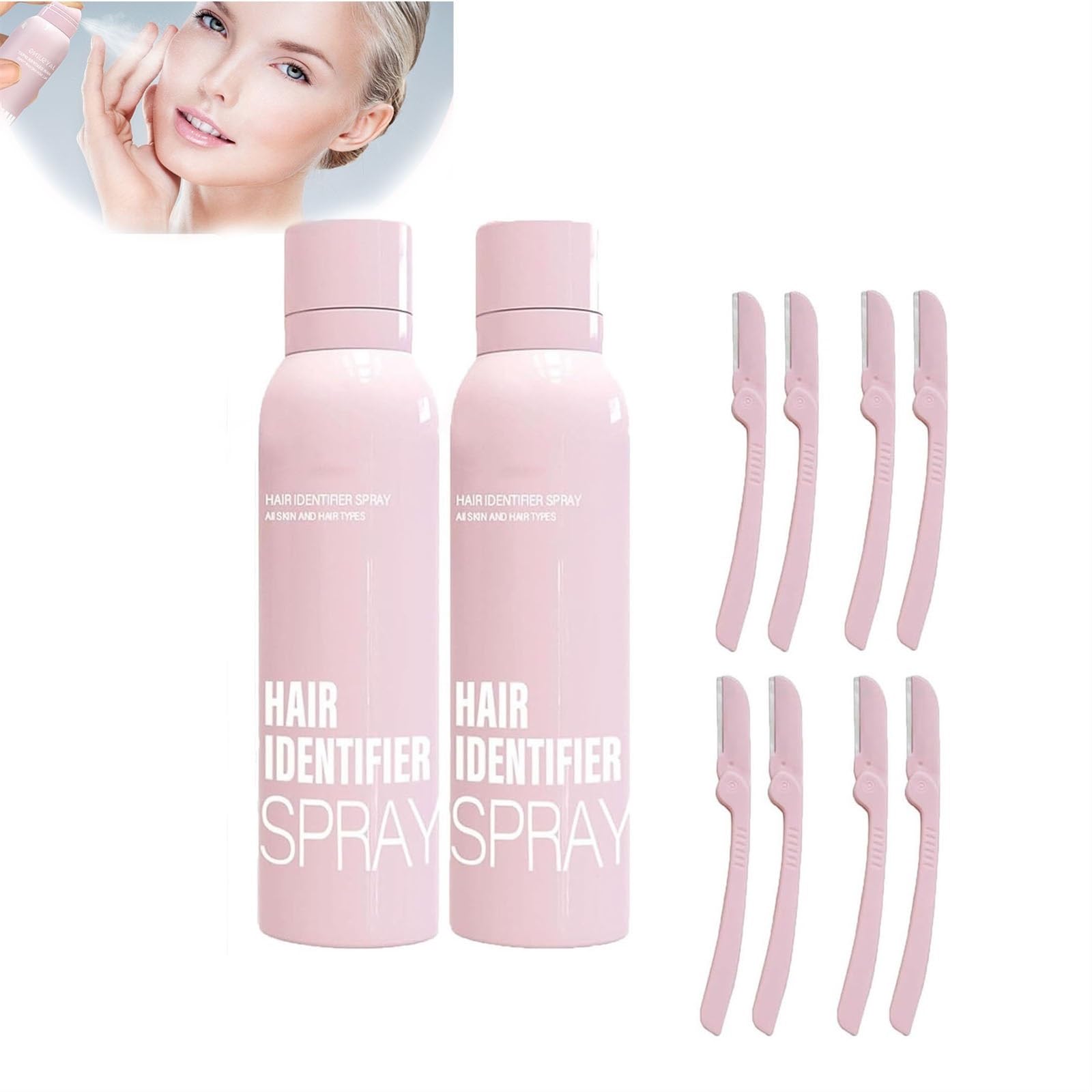 Spray d'identification des cheveux pour le rasage du visage contre le duvet invisible